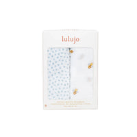 Thumbnail for LULUJO-Cotton-Muslin-Swaddles-2-PK-Bees-Blue Dots