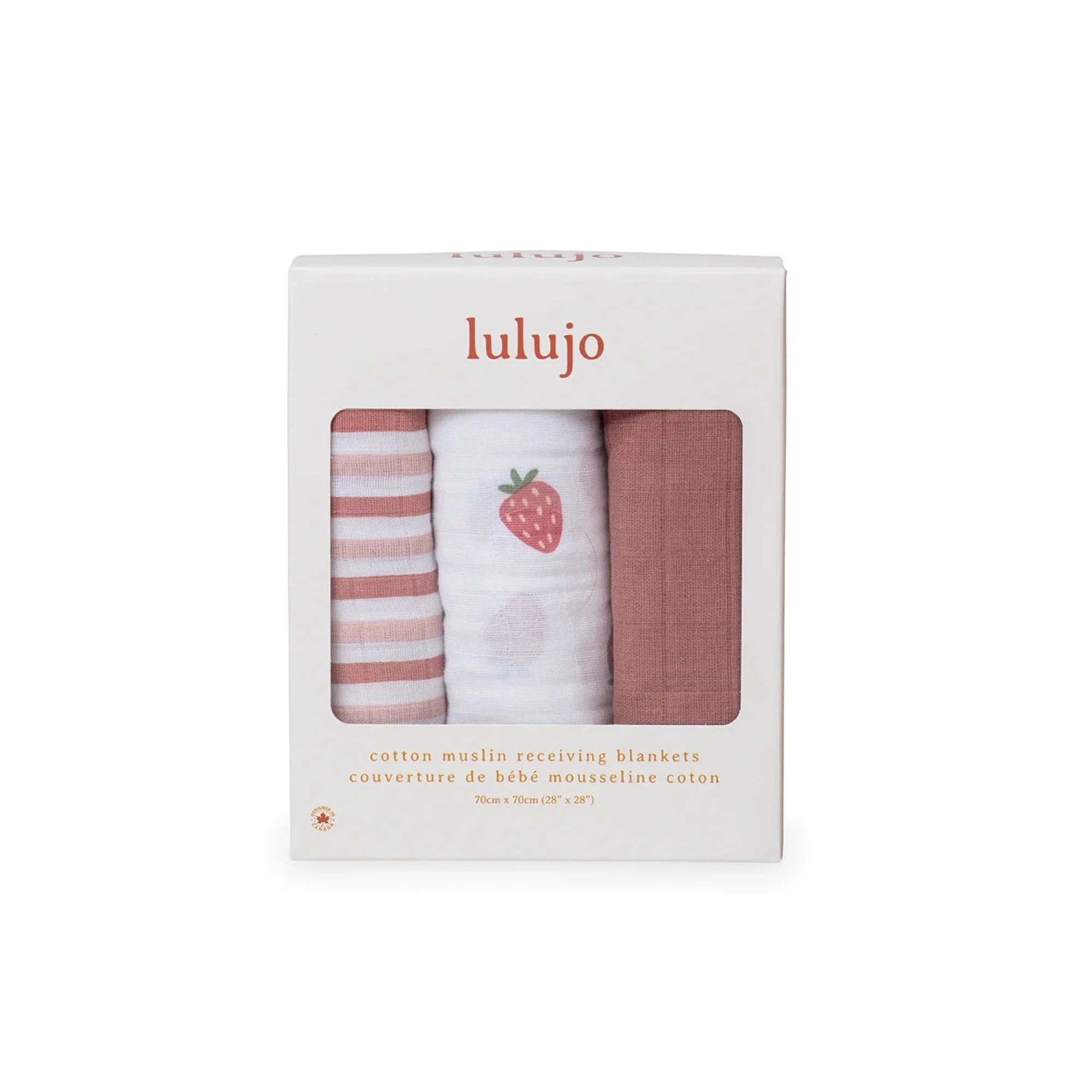 LULUJO-Receiving-Blankets-3-PK- Strawberries