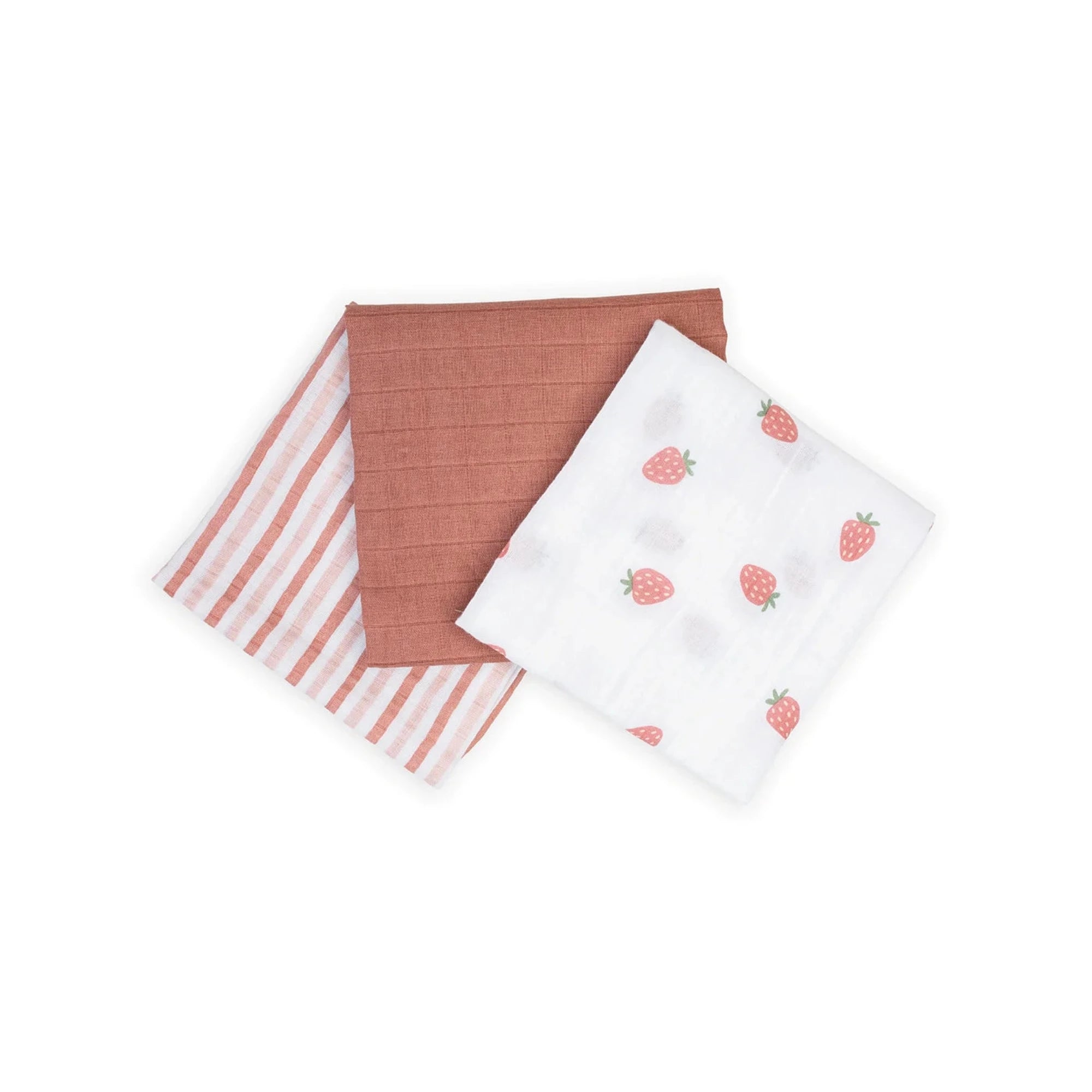 LULUJO-Receiving-Blankets-3-PK- Strawberries