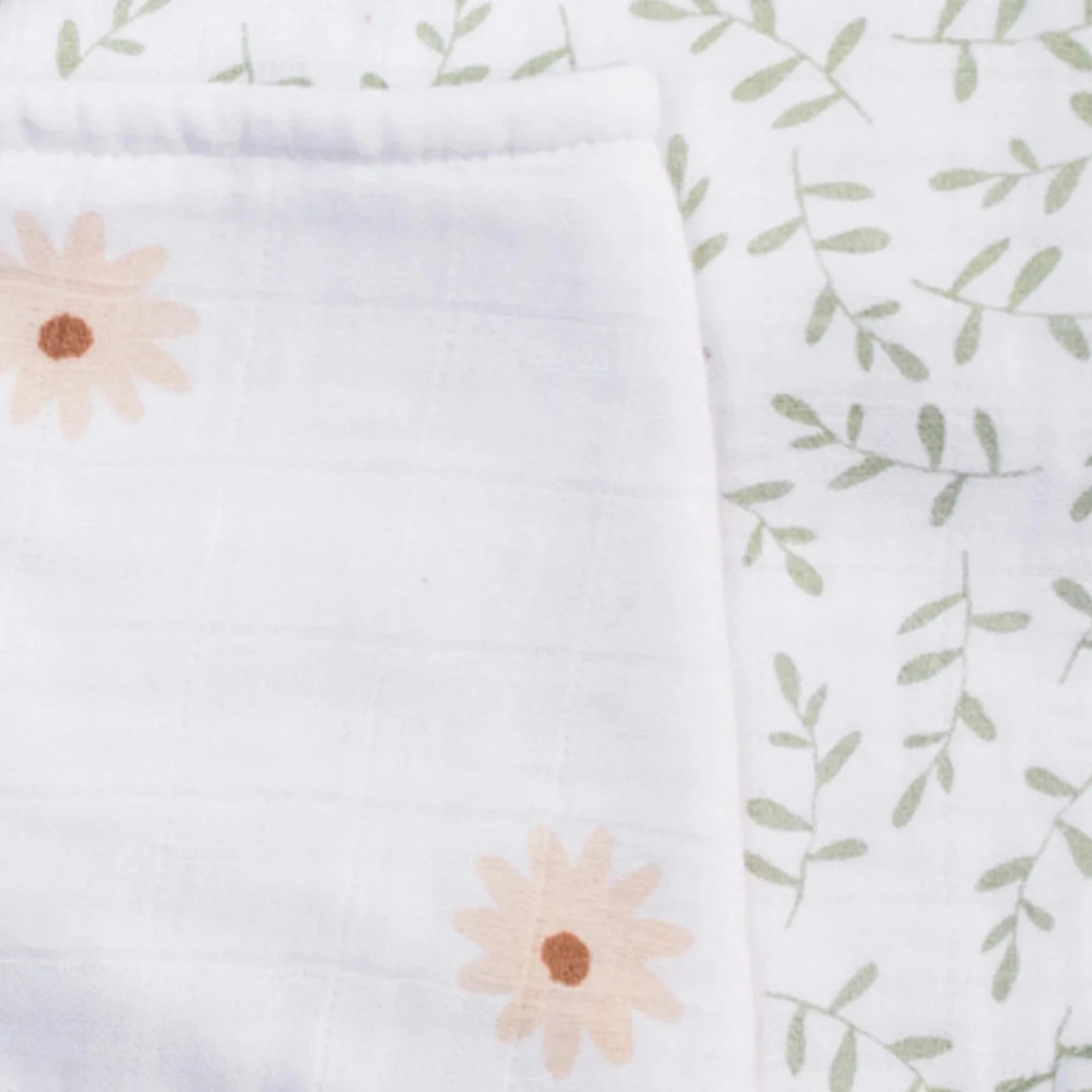 LULUJO-Boho-2PK-Bandana-Bibs-Daisy-Greenery