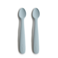 Thumbnail for MUSHIE Silicone Feeding Spoons (2-Pack) - Powder Blue