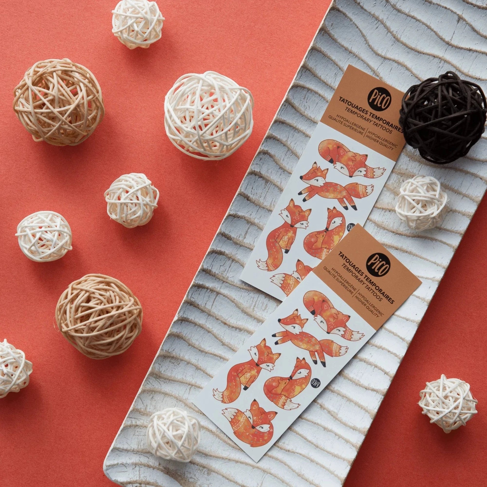 Tatouage temporaire PICO TATOO - Renards roux